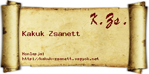 Kakuk Zsanett névjegykártya